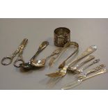 A group of Norwegian 830 standard flatware, including teaspoons, butter forks, jam spoons, napkin ri