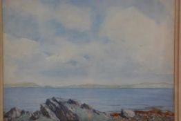 J.R.S. Wilson, Highland West Coast Shore Scene, watercolour, signed and dated 1934 (43cm x 55cm), £8