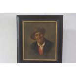 Petretti, Elderly Gentleman with Hat, oil on canvas, signed (37cm x 31cm), £30-50