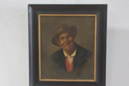 Petretti, Elderly Gentleman with Hat, oil on canvas, signed (37cm x 31cm), £30-50