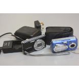 A Panasonic Lumix Hx40 optimal zoom digital camera complete with charger, carry case and an Olympus