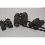 Two pairs of Vision 8x21 miniature field glasses, a pair of Lizars Carl Zeiss Jenner 32b field glass