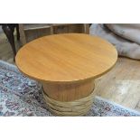 A pine tub with lift off circular top and bamboo bound base (h.47cm d.70cm), £20-40