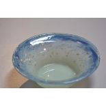 A Vasart circular jade green to blue pyrite shallow dish, signed verso (d.21cm), £10-20