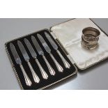 A set of six Sheffield silver handled steel bladed tea knives complete with original fitted case, Sh