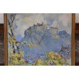 T.S.E. Tait, Edinburgh Castle from the Gardens, watercolour, signed and dated '49 (54cm x 63cm), £80
