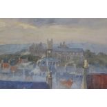 Elma Northey (1876-1967), Linlithgow, watercolour, signed, Malcolm Innes Gallery label verso (16cm x