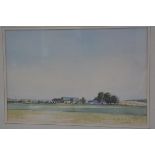 D.M. Rattray, Ferniefield Muqhart, Fife, watercolour, signed and inscribed verso (32cm x 48cm), £30-