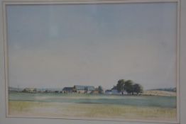 D.M. Rattray, Ferniefield Muqhart, Fife, watercolour, signed and inscribed verso (32cm x 48cm), £30-