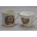 Royal Memorabilia: An Edward VII souvenir Coronation transfer printed mug and an Edward VII Coronati