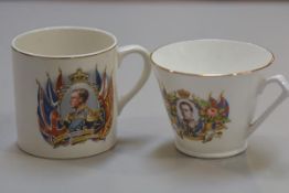 Royal Memorabilia: An Edward VII souvenir Coronation transfer printed mug and an Edward VII Coronati