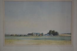 D.M. Rattray, View of a Fife Farm, watercolour, signed (32cm x 38cm)