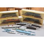 A group of diecast collectable model locomotives including King Class Great Western Railway, Duchess