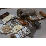 Fishing Interest: a R Turnbull of Edinburgh fly fishing reel with horn handle, two landing nets, a
