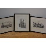 After Judges, a set of three lithographic prints depicting views of London including Westminster