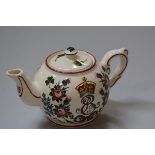 Commemorative ware: A Griselda Hill pottery Wemyss Queen Elizabeth II 50th Anniversary teapot,