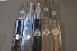 A collection of ten gentleman's quartz sports wristwatches (new and unused) (10)