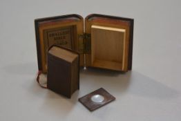 A miniature mauchline tartanware book with Burns family registering the poet's handwriting, cased