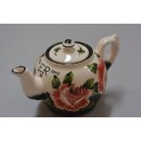 Commemorative ware: A Griselda Hill pottery Wemyss Queen Elizabeth II 50th Anniversary teapot,