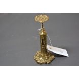 An early Victorian brass letter scale, of pillar or candlestick type, by R.W. Winfield ,