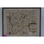 William Camden (1551-1623), a hand-coloured engraved map, "Merionith, Comitatus Olim. pars