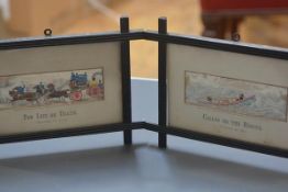 A pair of 19th century stevenographs, "Called to the Rescue - Heroism at Sea" and "For Life or Death