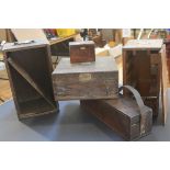 A group of four instrument boxes