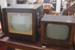 Two 1950's television sets, Murphy and GEC (each in poor condition) (2). Larger 51cm by 51cm by