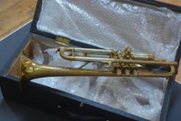 A Selmer of Paris Invicta trumpet, serial no. 2373 c.1938, complete with box (no mouthpiece) (slight