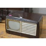 An early G.E.C. table top television receiver, c. 1950. 31cm by 52cm