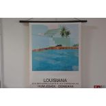 After David Hockney (b. 1937), a lithograph exhibition poster "Louisiana, Museum for Moderne