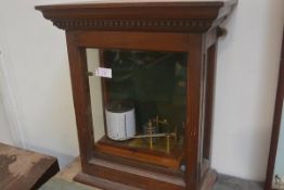 A French glazed pine cased barograph. 55cm by 47cm