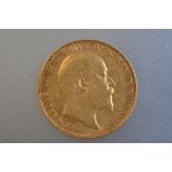 An Edwardian full sovereign, 1907