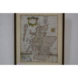 Robert Morden, "Scotland", a hand-coloured engraved map, c. 1700, John O. Nelson Printseller,