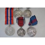 A Punjab Rifle Volunteer group of five medals: the 39-45 War Medal; a Volunteer Force Long Service