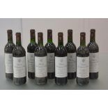 Nine bottles of vintage claret, Chateau Labegorce Zede Margaux 1989, 75cl., fill levels mostly