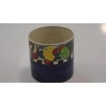 Bough Pottery: a cylinder flower pot decorated with berries, cherries and apples, signed Robert