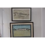 Anderson Kinninmonth & Paul, Mary Erskine School, an architectural drawing, pen, ink and wash;