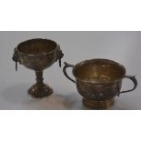 A Birmingham silver miniature twin-handled trophy, Toryglen Golf Club 1926. 7.5cm; together with a