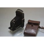 A Model D Kodak 620 Junior complete with original case etc 16cm by 30cm