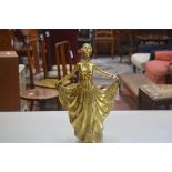 A cast brass Female Figure (h.48cm)