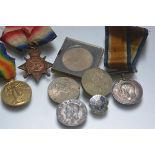 Five World War I general service medals to R.C. Finlay Royal Scots 8353 including Defence Medal,