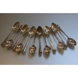 A set of twelve London silver Old English pattern coffee spoons (104.2g)