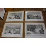 A set of four Archibald Thorburn lithographic prints, signed in pencil, Mallard Ducks, The Shoot,