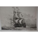 Harold Wyllie, His Majesty's Royal Ship, the Sovereign of the Seas, print, signed lower left in