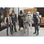 A set of eight Officially Licensed Star Wars figures including Darth Vader, Han Solo, Chewbacca,