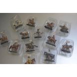 A box containing seventeen Dell Prado diecast painted enamelled figures including Hassards,