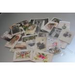 A collection of vintage postcards, photographs, sweetheart valentines etc. (a lot)