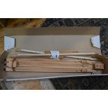 A Daler Rowney boxed folding portable artist's easel and a tapestry frame (both new) (easel: l.
