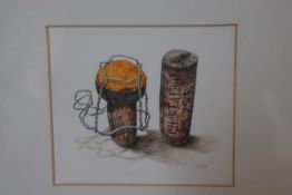 Thomas Wilson, The Happy Couple, pencil and coloured pencil, signed, ex Open Eye Gallery, paper